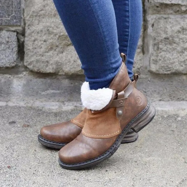 Women's Martin Boots – Round Toe and Small Heel