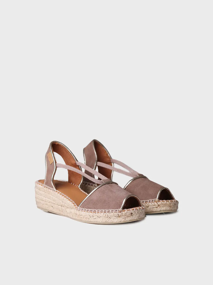 Women's wedge espadrilles in suede - BILDA