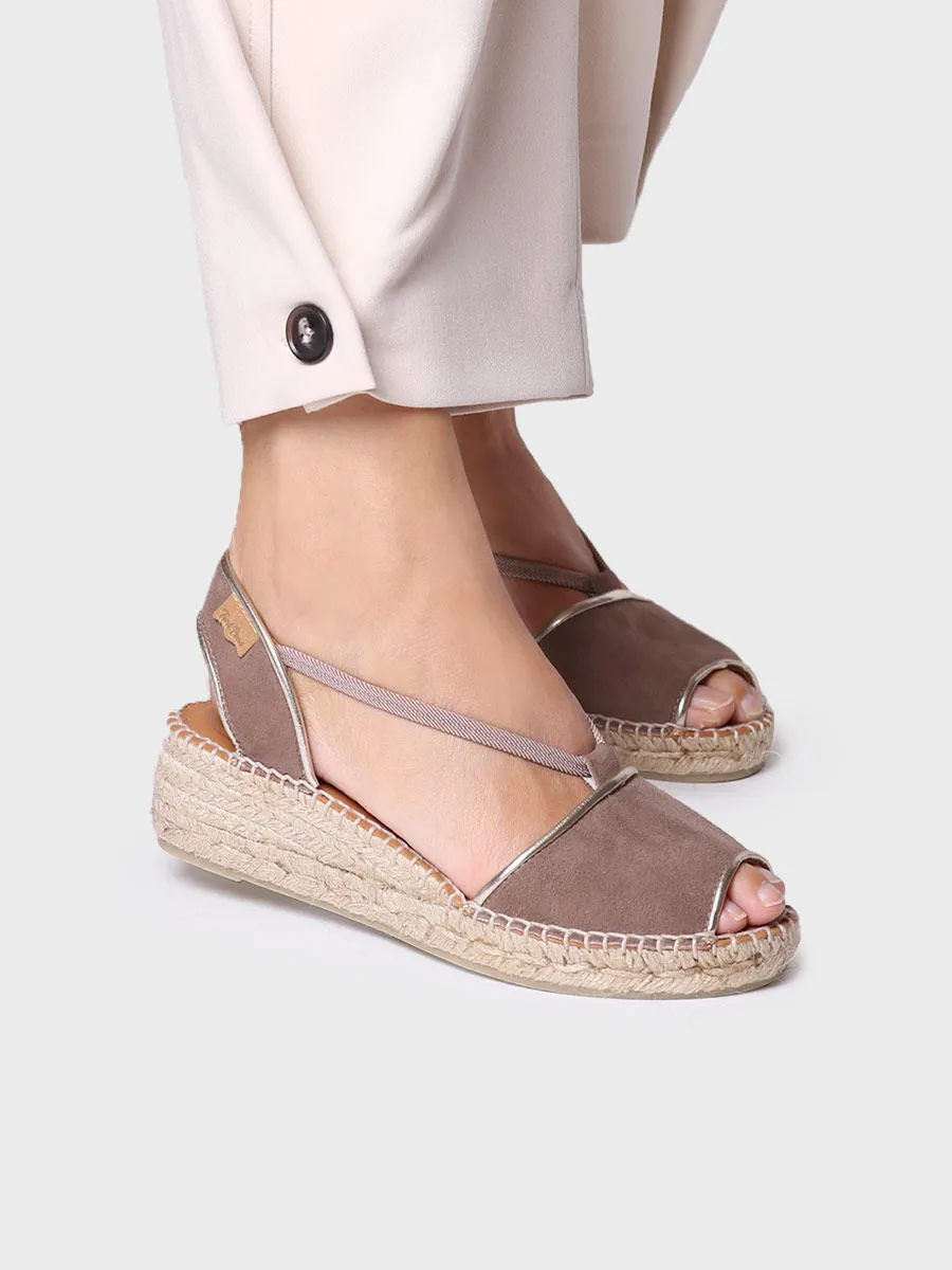 Women's wedge espadrilles in suede - BILDA