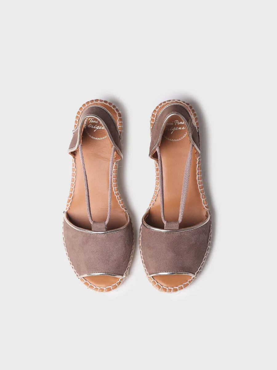 Women's wedge espadrilles in suede - BILDA