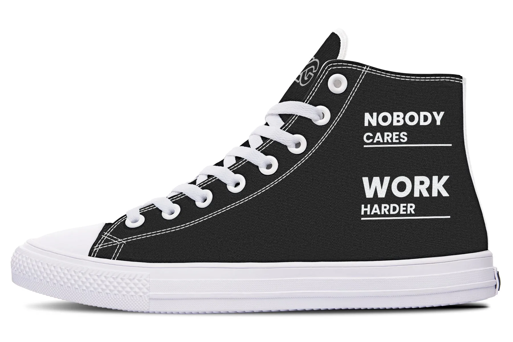 Work Harder Black - High Tops