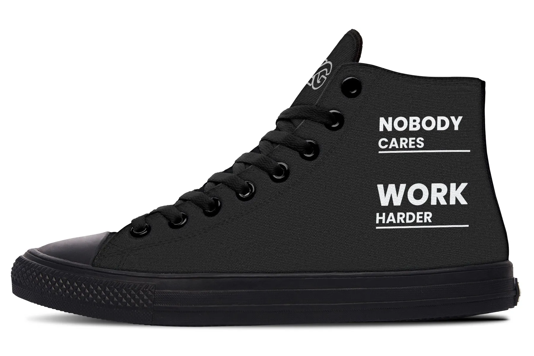 Work Harder Black - High Tops