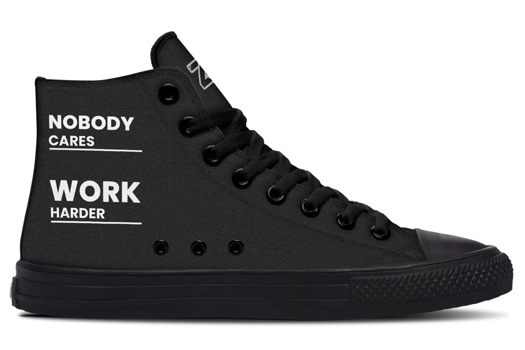 Work Harder Black - High Tops