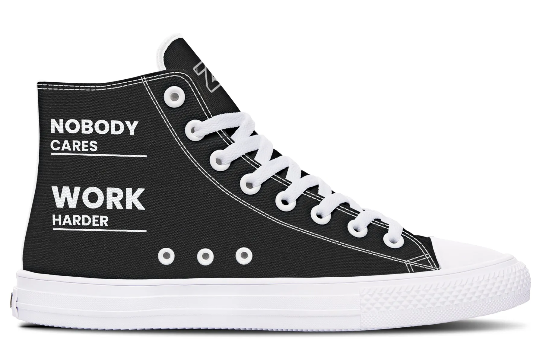 Work Harder Black - High Tops