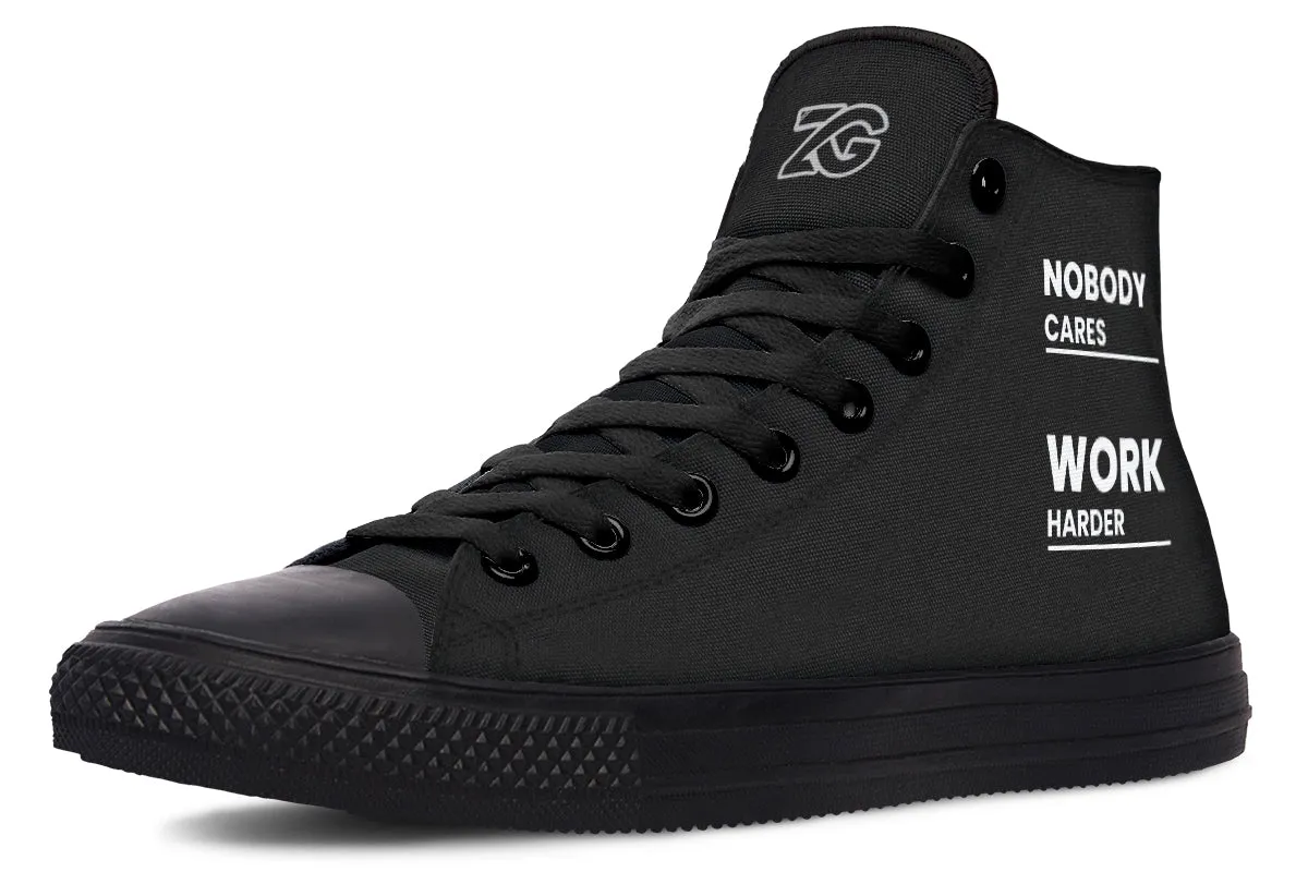 Work Harder Black - High Tops