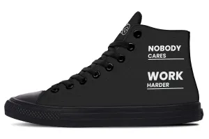 Work Harder Black - High Tops